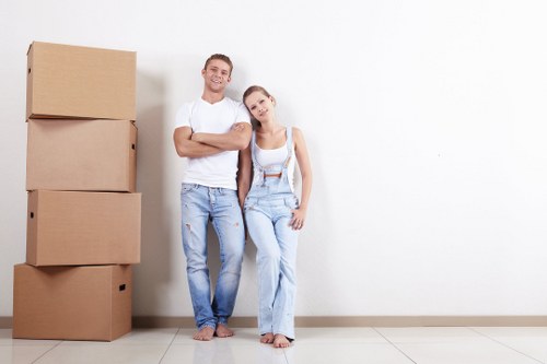 Commercial moving team planning an office relocation in Fulham