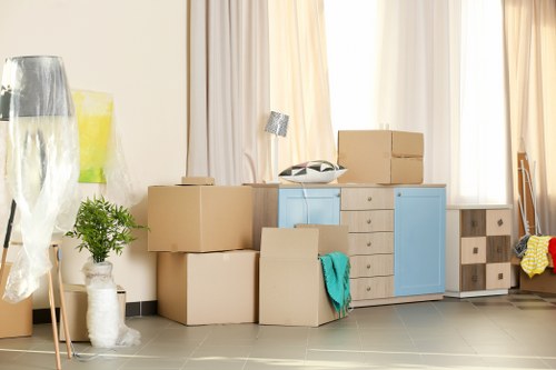 Man and van service loading boxes in Fulham