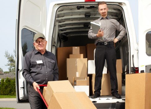Moving truck ready for a Fulham residential relocation