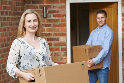 Removal team preparing a Fulham home move with furniture and boxes