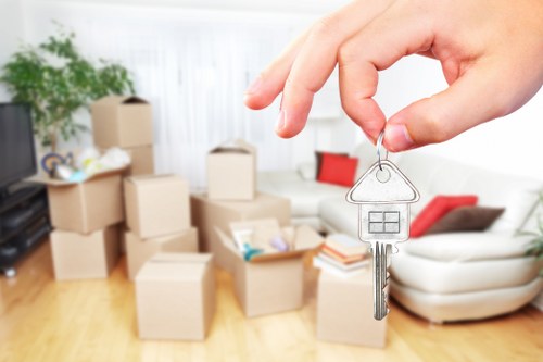 Loading household items into a removal van in Fulham