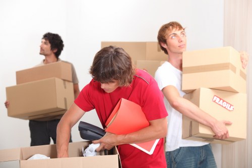 Careful loading of belongings by a Fulham moving company