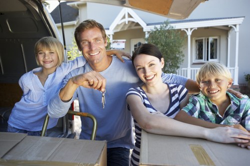 Professional packing materials for a residential move in Fulham