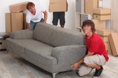 A moving truck arranged for a flat move in Fulham