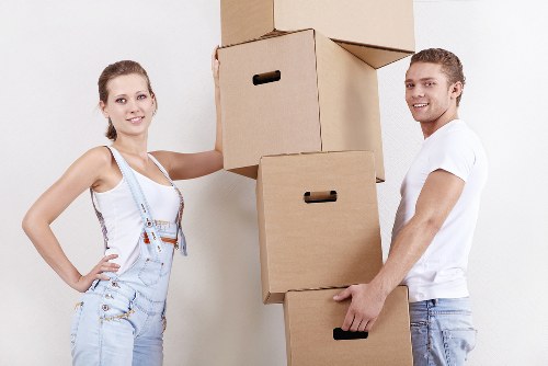 Packed boxes and protected household items ready for transit