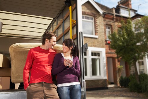 Professional team handling commercial moving services in Fulham