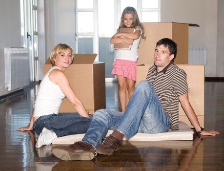 Fragile household items wrapped for transport